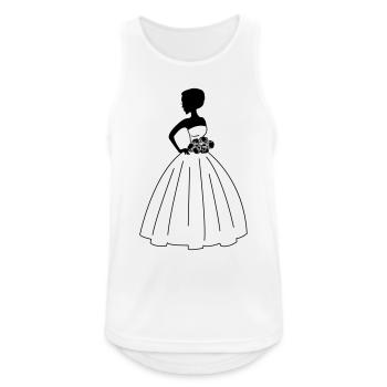 braut - Männer Tank Top atmungsaktiv - Weiß - Vorne - Nick (188cm)