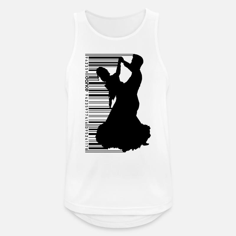 Dance pair in QR Code Style - Men's Breathable Tank Top - white
