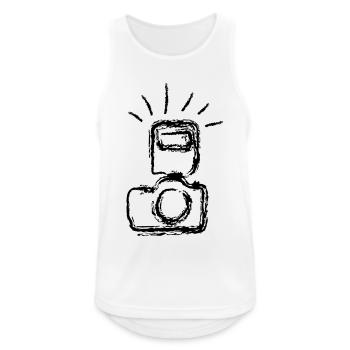 camera - Men's Breathable Tank Top - white - Front - Nick (188cm)