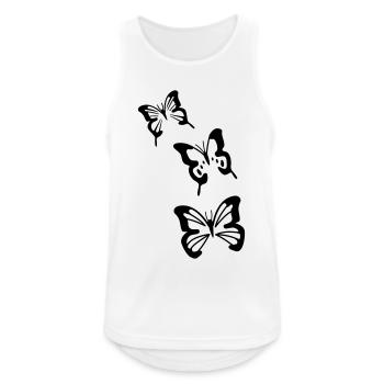 Schmetterlinge - Männer Tank Top atmungsaktiv - Weiß - Vorne - Nick (188cm)