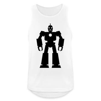 Roboter – KI Technik Sci-Fi Nerd Design - Männer Tank Top atmungsaktiv - Weiß - Vorne - Nick (188cm)