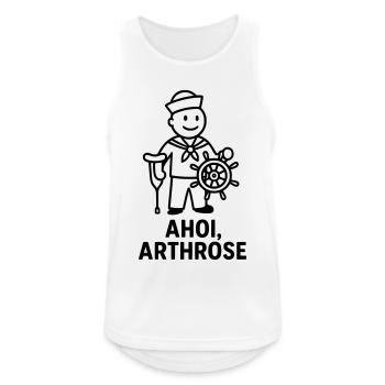 ahoi arthrose - Männer Tank Top atmungsaktiv - Weiß - Vorne - Nick (188cm)