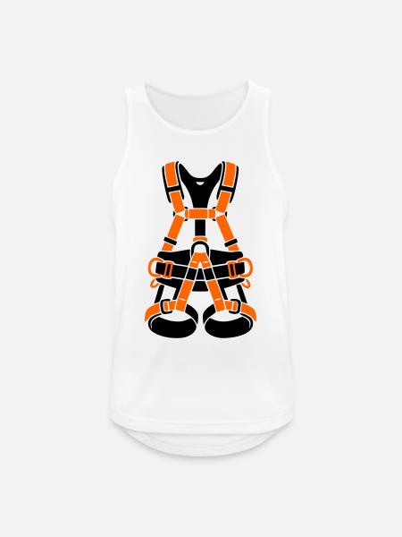 Klettergurt Baumpflege Baumkletterer Klettern - Männer Tank Top atmungsaktiv - Weiß