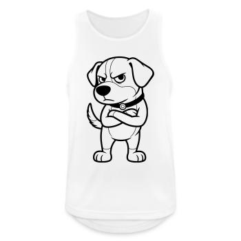 grumpy dog - Men's Breathable Tank Top - white - Front - Nick (188cm)