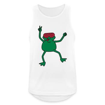 funky_frog - Men's Breathable Tank Top - white - Front - Nick (188cm)