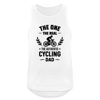 Authentic Cyclist Dad Father's Day - Men's Breathable Tank Top - white - Front - Nick (188cm)