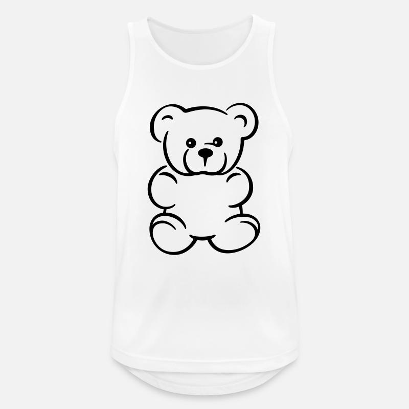 Teddy - Geschenk Geschenkidee - Männer Tank Top atmungsaktiv - Weiß