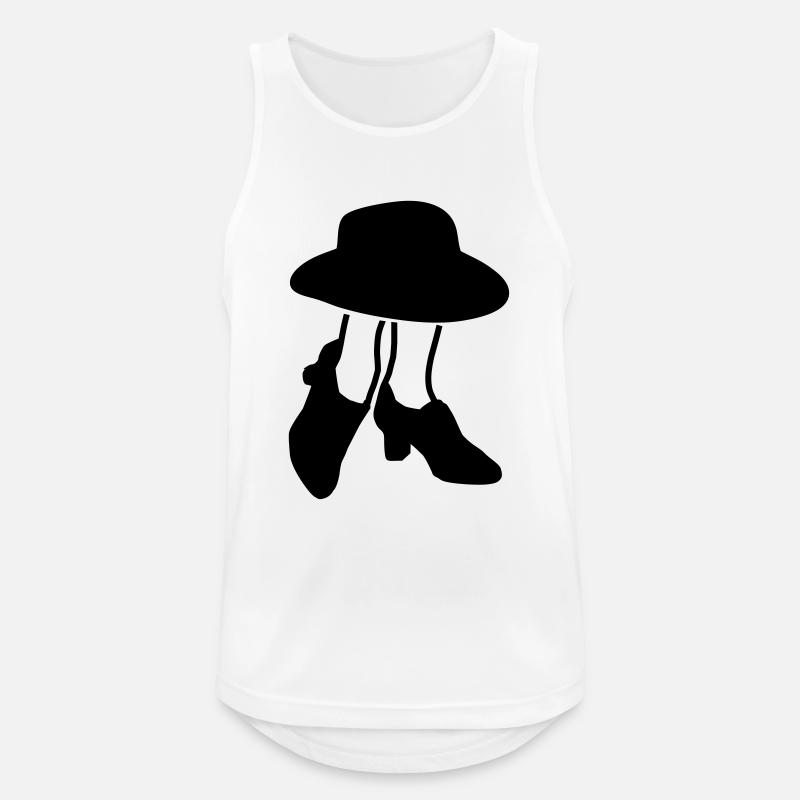 schuhmithut4 - Männer Tank Top atmungsaktiv - Weiß