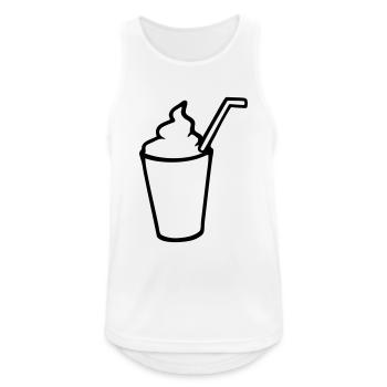 Milchshake - Männer Tank Top atmungsaktiv - Weiß - Vorne - Nick (188cm)