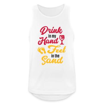 Été soleil plage vacances Beach party cocktail fun - Débardeur respirant Homme - blanc - Devant - Nick (188cm)