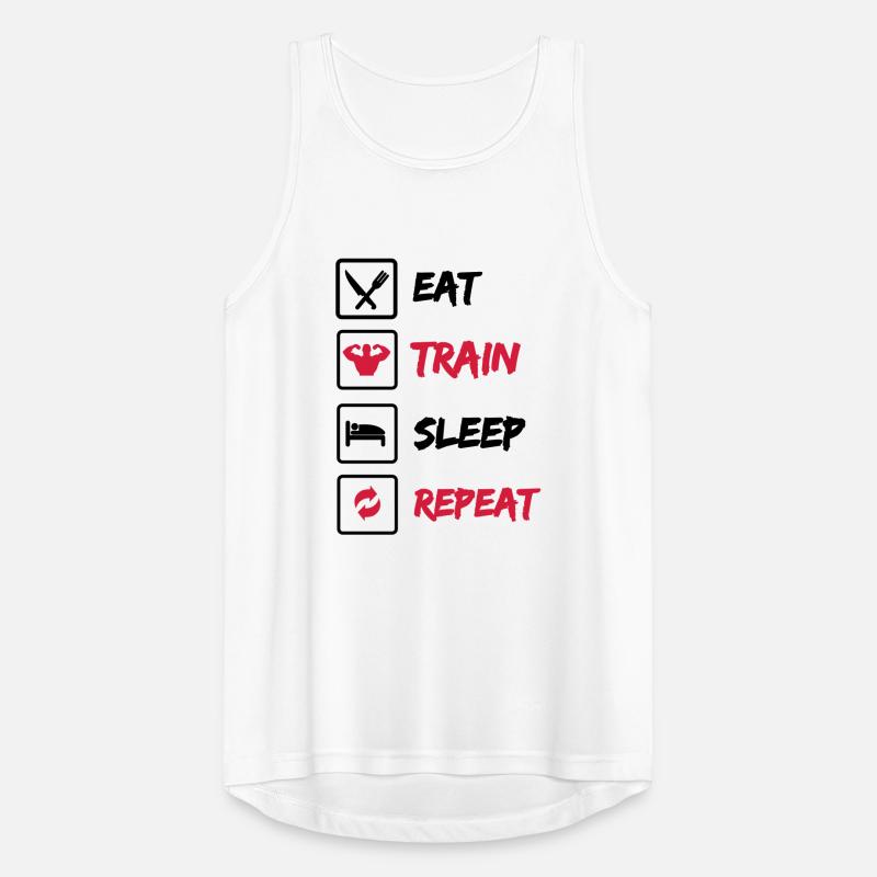 Eat Train Sleep Repeat Männer Tank Top atmungsaktiv