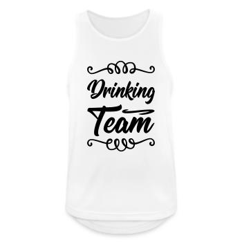drinking team - Männer Tank Top atmungsaktiv - Weiß - Vorne - Nick (188cm)