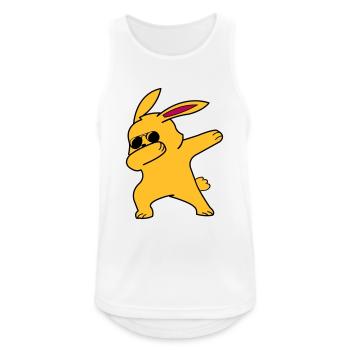 Tamponner le lapin - Débardeur respirant Homme - blanc - Devant - Nick (188cm)