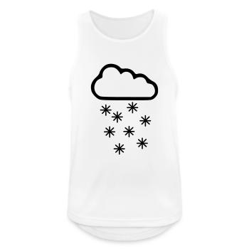 Schnee - Männer Tank Top atmungsaktiv - Weiß - Vorne - Nick (188cm)