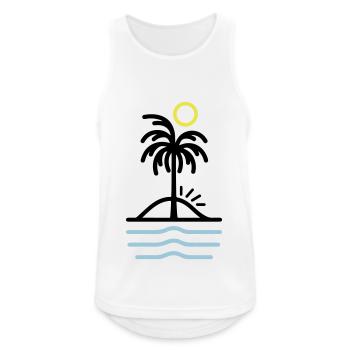 Palm Island - Men's Breathable Tank Top - white - Front - Nick (188cm)