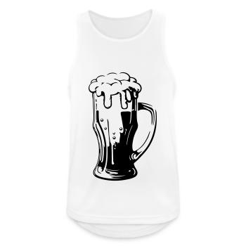 Bierglas Symbol - Männer Tank Top atmungsaktiv - Weiß - Vorne - Nick (188cm)