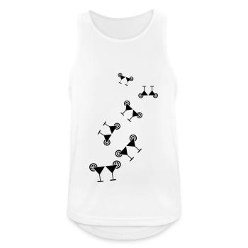 Cocktail Icon - Männer Tank Top atmungsaktiv - Weiß - Vorne - Nick (188cm)