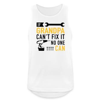 Opa - Männer Tank Top atmungsaktiv - Weiß - Vorne - Nick (188cm)