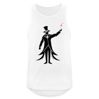 magicien silhouette sorcier - Débardeur respirant Homme - blanc - Devant - Nick (188cm)