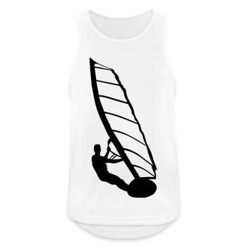 marins de vent, sports nautiques - Débardeur respirant Homme - blanc - Devant - Nick (188cm)