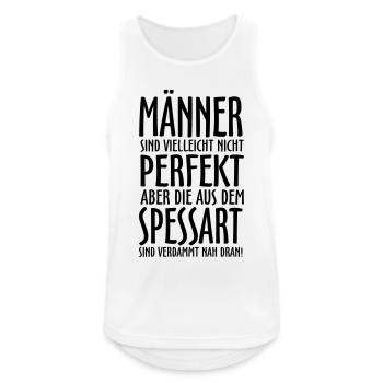 Männer aus dem Spessart - Männer Tank Top atmungsaktiv - Weiß - Vorne - Nick (188cm)