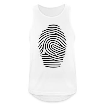 Fingerprint Vector Fingerabdruck - Men's Breathable Tank Top - white - Front - Nick (188cm)