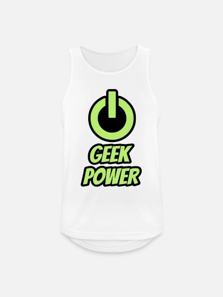 Geek power - Débardeur respirant Homme - blanc