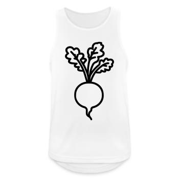 Rübe - Männer Tank Top atmungsaktiv - Weiß - Vorne - Nick (188cm)