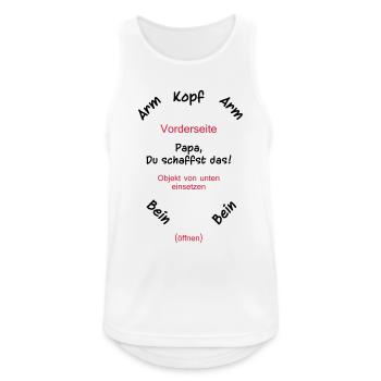 baby body strampler // Papa, Du schaffst das! - Männer Tank Top atmungsaktiv - Weiß - Vorne - Nick (188cm)