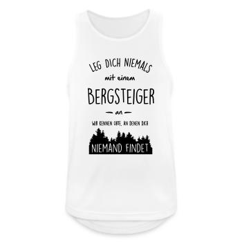 Bergsteiger - Männer Tank Top atmungsaktiv - Weiß - Vorne - Nick (188cm)