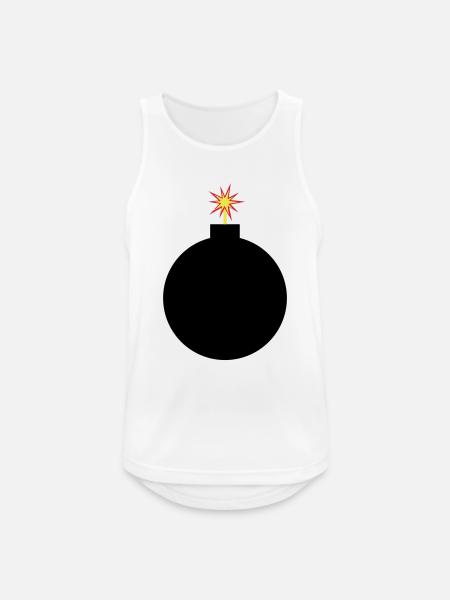 Bomb in Bobastisch - picture - Men's Breathable Tank Top - white