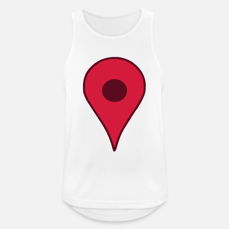 Maps Pin Route Map Gift Idea - Men's Breathable Tank Top - white