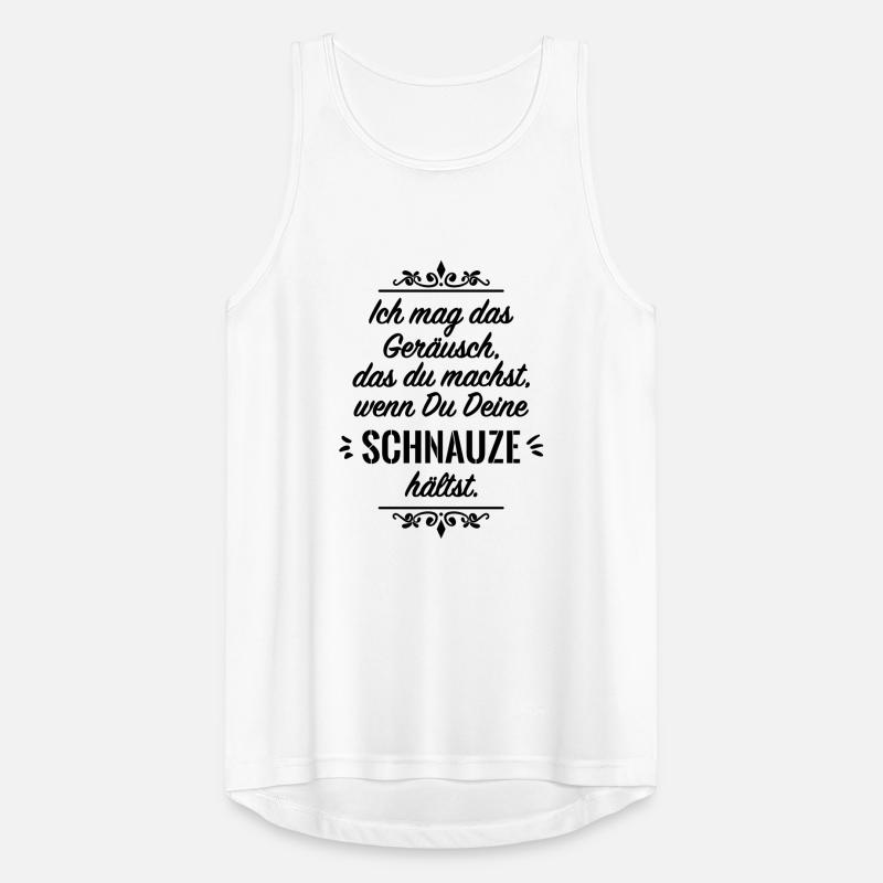 Schnauze Spruch Sprüche Provokation Statement Männer Tank Top atmungsaktiv