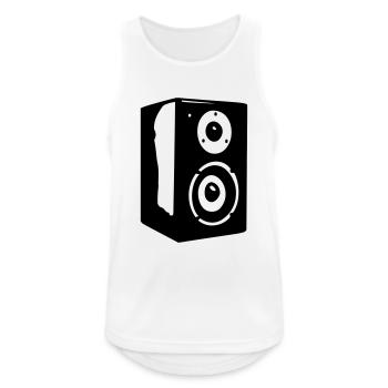 Lautsprecher Vektor Musik Geschenk - Männer Tank Top atmungsaktiv - Weiß - Vorne - Nick (188cm)