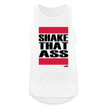 SHAKE THAT ASS - Men's Breathable Tank Top - white - Front - Nick (188cm)