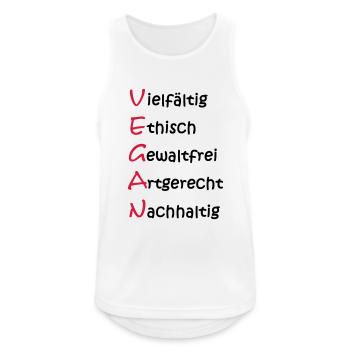 The importance of Vegan. - Men's Breathable Tank Top - white - Front - Nick (188cm)