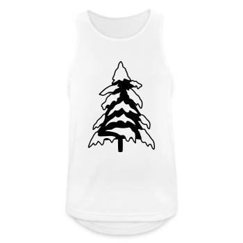 hiver neige froide sapin de sapin sapin - Débardeur respirant Homme - blanc - Devant - Nick (188cm)