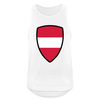 österreich fahne - Männer Tank Top atmungsaktiv - Weiß - Vorne - Nick (188cm)