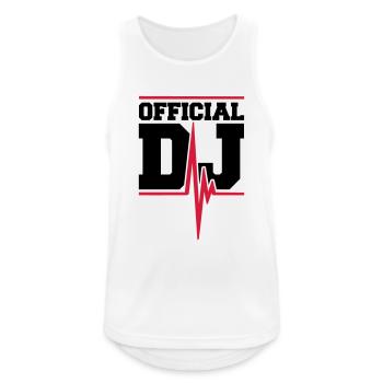 Official DJ Music Pulse - Männer Tank Top atmungsaktiv - Weiß - Vorne - Nick (188cm)