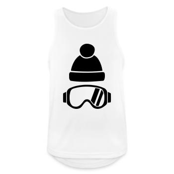 Skibrille - Männer Tank Top atmungsaktiv - Weiß - Vorne - Nick (188cm)