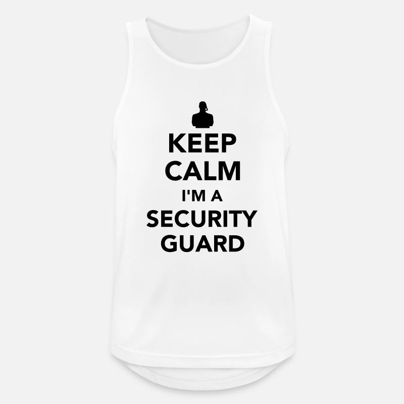 Security - Männer Tank Top atmungsaktiv - Weiß