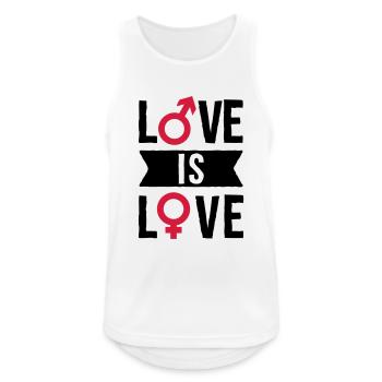 Love - Débardeur respirant Homme - blanc - Devant - Nick (188cm)