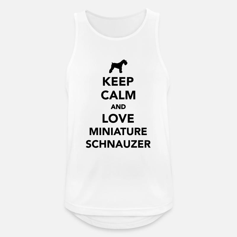 Zwergschnauzer - Männer Tank Top atmungsaktiv - Weiß