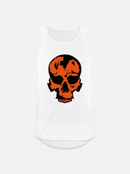 skull skull skull - Men's Breathable Tank Top - white