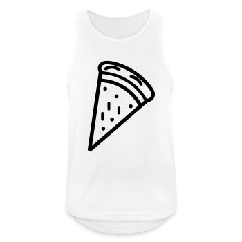 part de pizza - Débardeur respirant Homme - blanc - Devant - Nick (188cm)