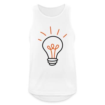 Light bulb - 2 colours - Men's Breathable Tank Top - white - Front - Nick (188cm)