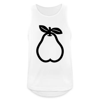 Birne - Männer Tank Top atmungsaktiv - Weiß - Vorne - Nick (188cm)
