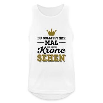 Krone - Männer Tank Top atmungsaktiv - Weiß - Vorne - Nick (188cm)