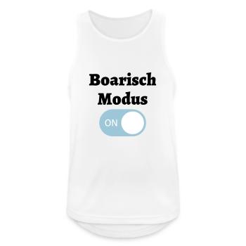 Boarisch Modus - bayerischer Spruch - Männer Tank Top atmungsaktiv - Weiß - Vorne - Nick (188cm)