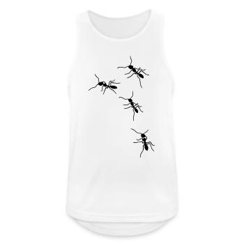 fourmis - Débardeur respirant Homme - blanc - Devant - Nick (188cm)